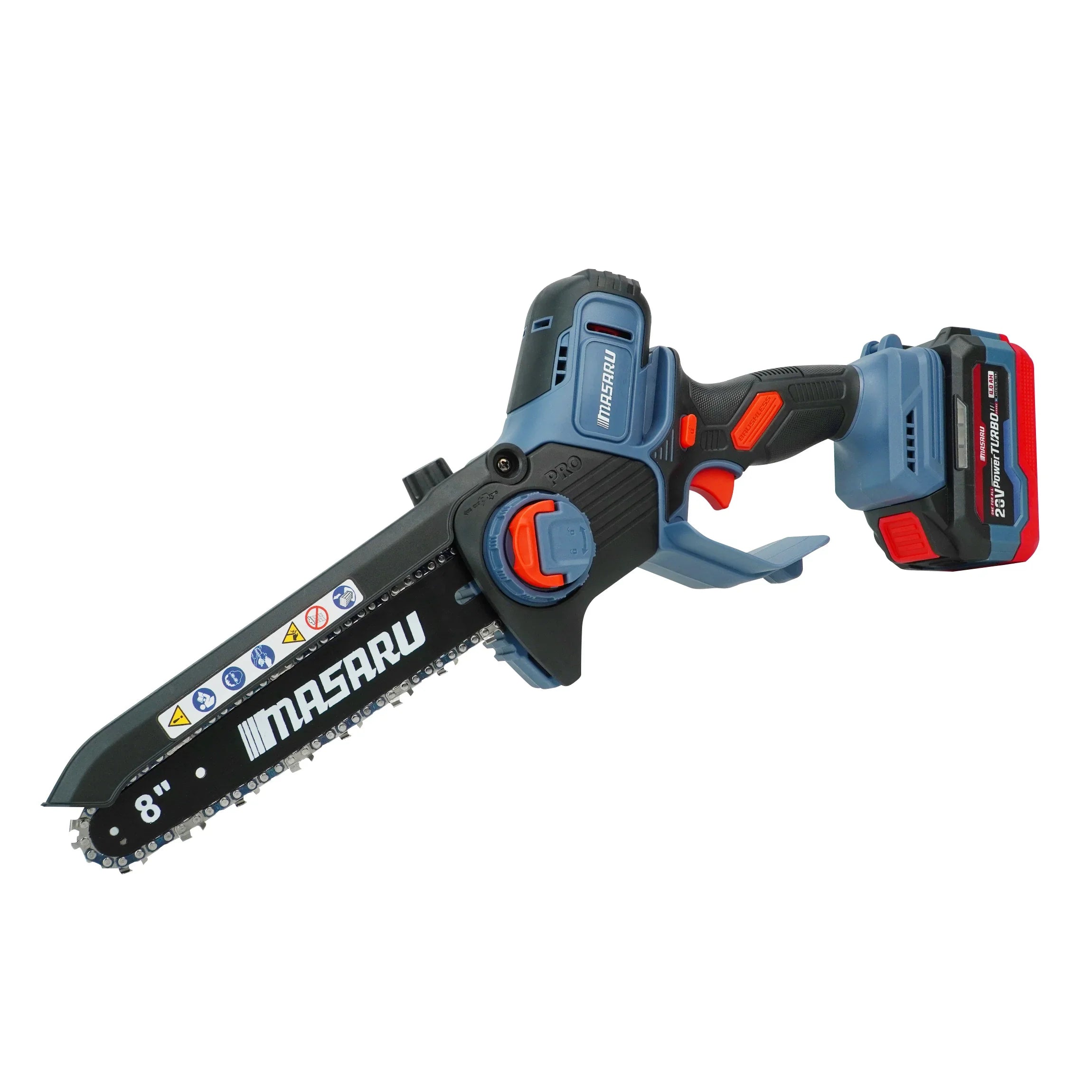 เลื่อยโซ่ไร้สาย Masaru 8 นิ้ว รุ่น SCS-405 มอเตอร์ไร้แปรงถ่าน 20V
