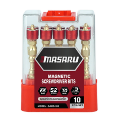 ชุดดอกไขควงปอกแม่เหล็ก ขนาด65mm 10 ชิ้น (MAGNETIC SCREWDRIVER BITS) SADS-100