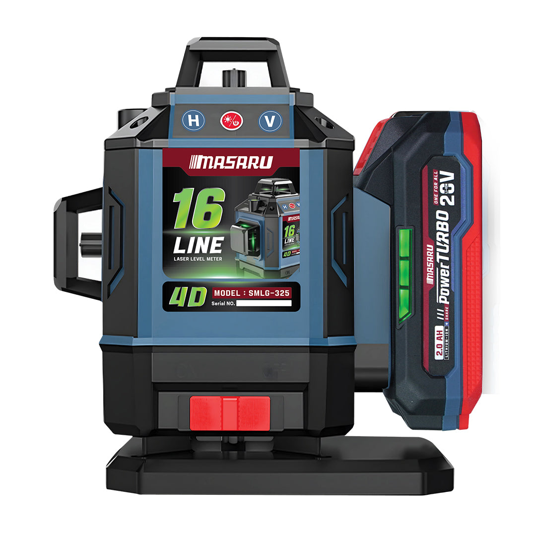 เครื่องวัดระดับเลเซอร์แบบแสงสีเขียว 16 เส้น (LASER LEVEL METER) SMLG-325