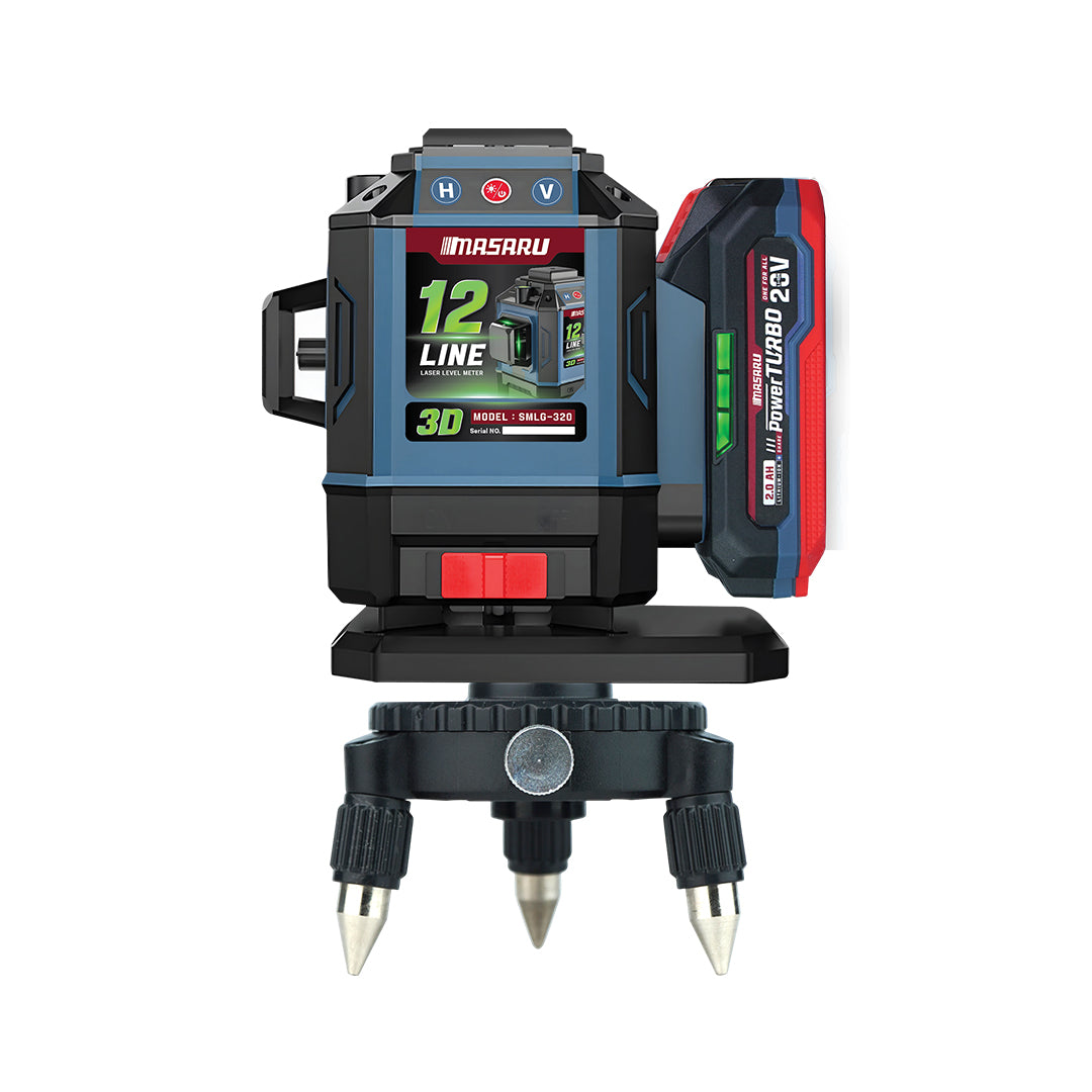 เครื่องวัดระดับเลเซอร์แบบแสงสีเขียว 12 เส้น (LASER LEVEL METER) SMLG-320