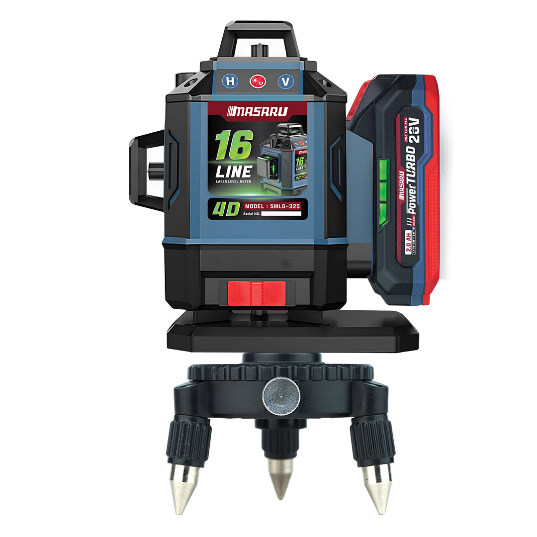 เครื่องวัดระดับเลเซอร์แบบแสงสีเขียว 16 เส้น (LASER LEVEL METER) SMLG-325