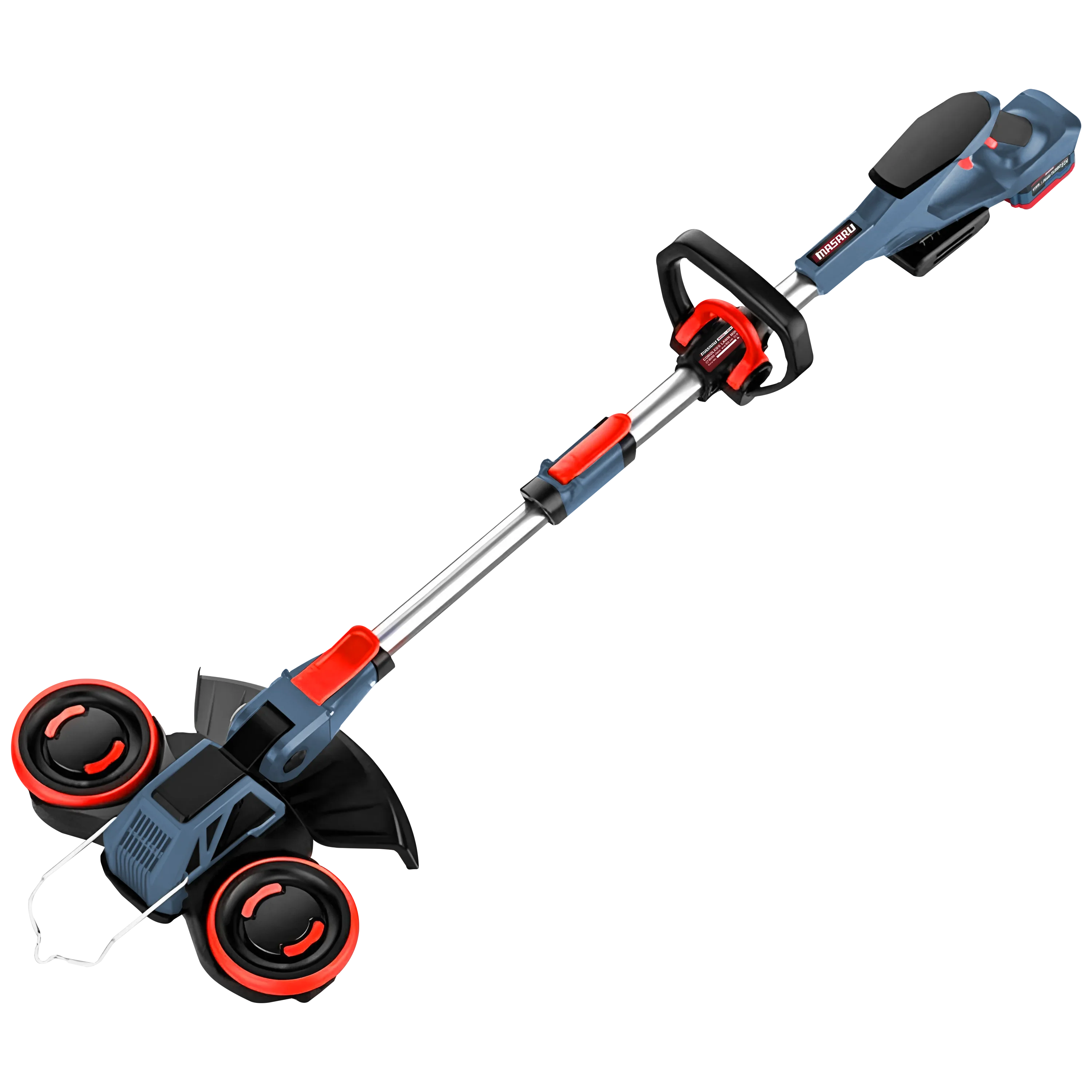 เครื่องตัดหญ้าไร้สาย Masaru SCM-530 แบบมีล้อเข็น ตัดง่าย ปรับองศาสั้น-ยาวได้คล่องตัว