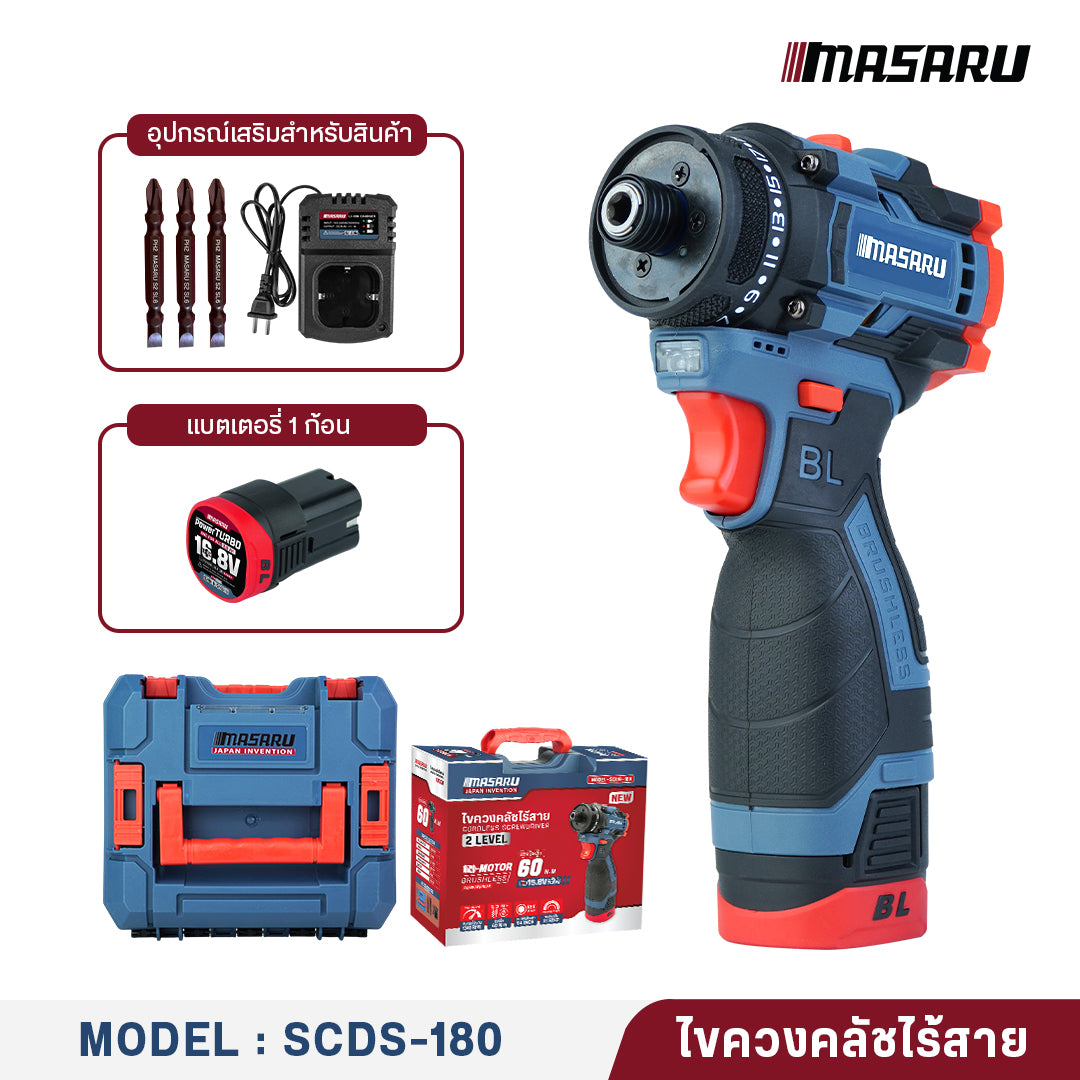 ไขควงคลัช 16.8 V (CORDLESS SCREWDRIVER) SCDS-180