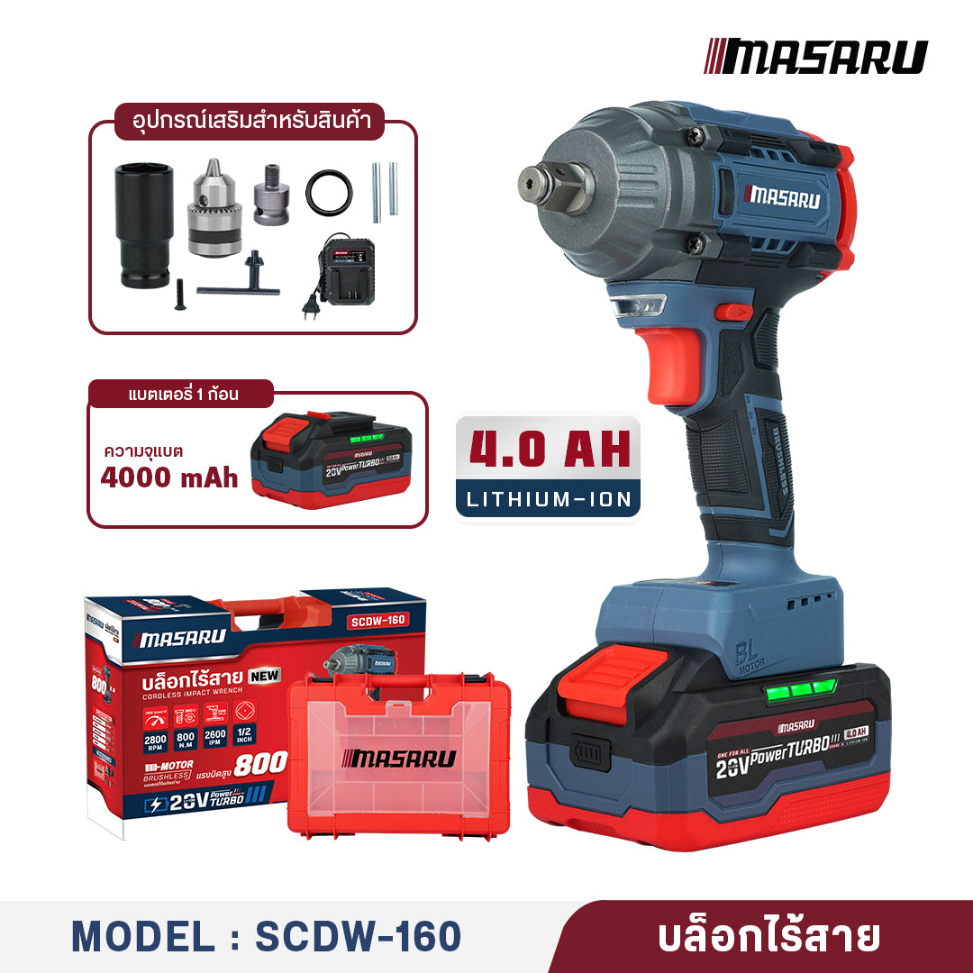 บล็อกไร้สาย (CORDLESS IMPACT WRENCH) SCDW-160