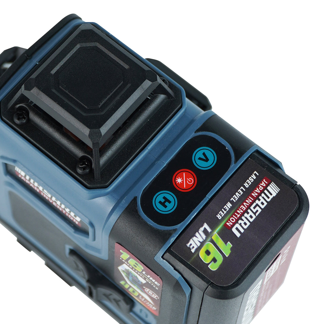 เครื่องวัดระดับเลเซอร์แบบแสงสีเขียว 16 เส้น (LASER LEVEL METER) SMLG-305