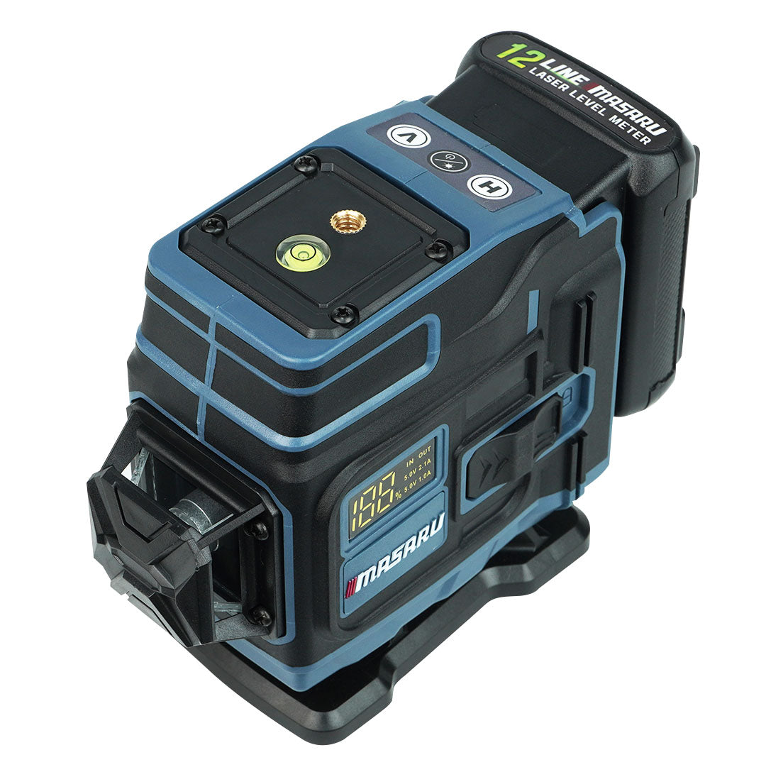 เครื่องวัดระดับเลเซอร์แบบแสงสีเขียว 12 เส้น (LASER LEVEL METER) SMLG-310