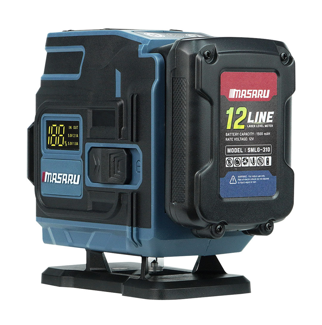 เครื่องวัดระดับเลเซอร์แบบแสงสีเขียว 12 เส้น (LASER LEVEL METER) SMLG-310