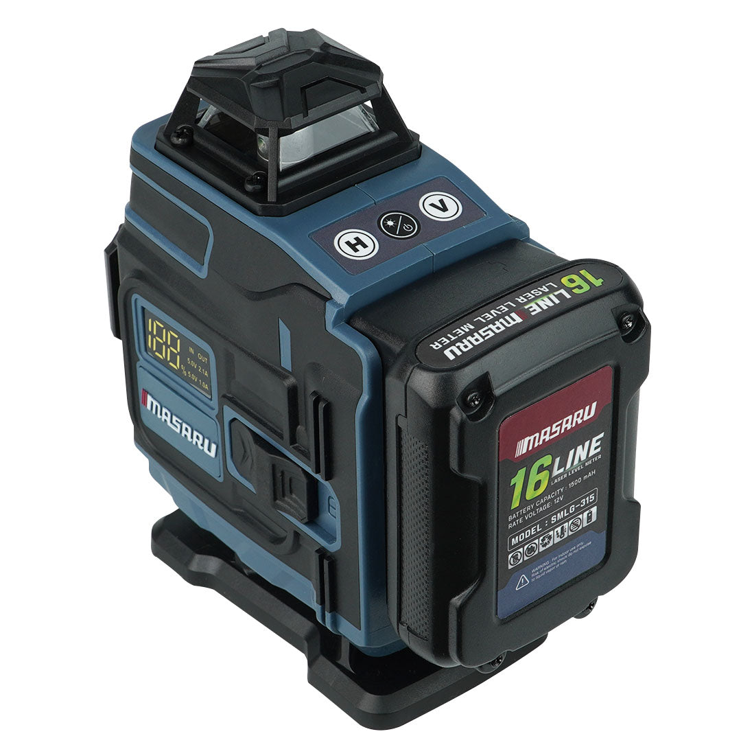 เครื่องวัดระดับเลเซอร์แบบแสงสีเขียว 16 เส้น (LASER LEVEL METER) SMLG-315