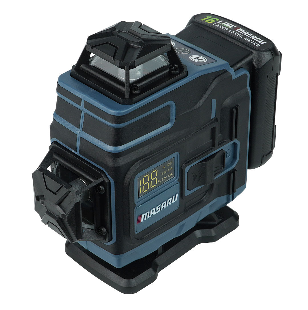เครื่องวัดระดับเลเซอร์แบบแสงสีเขียว 16 เส้น (LASER LEVEL METER) SMLG-315