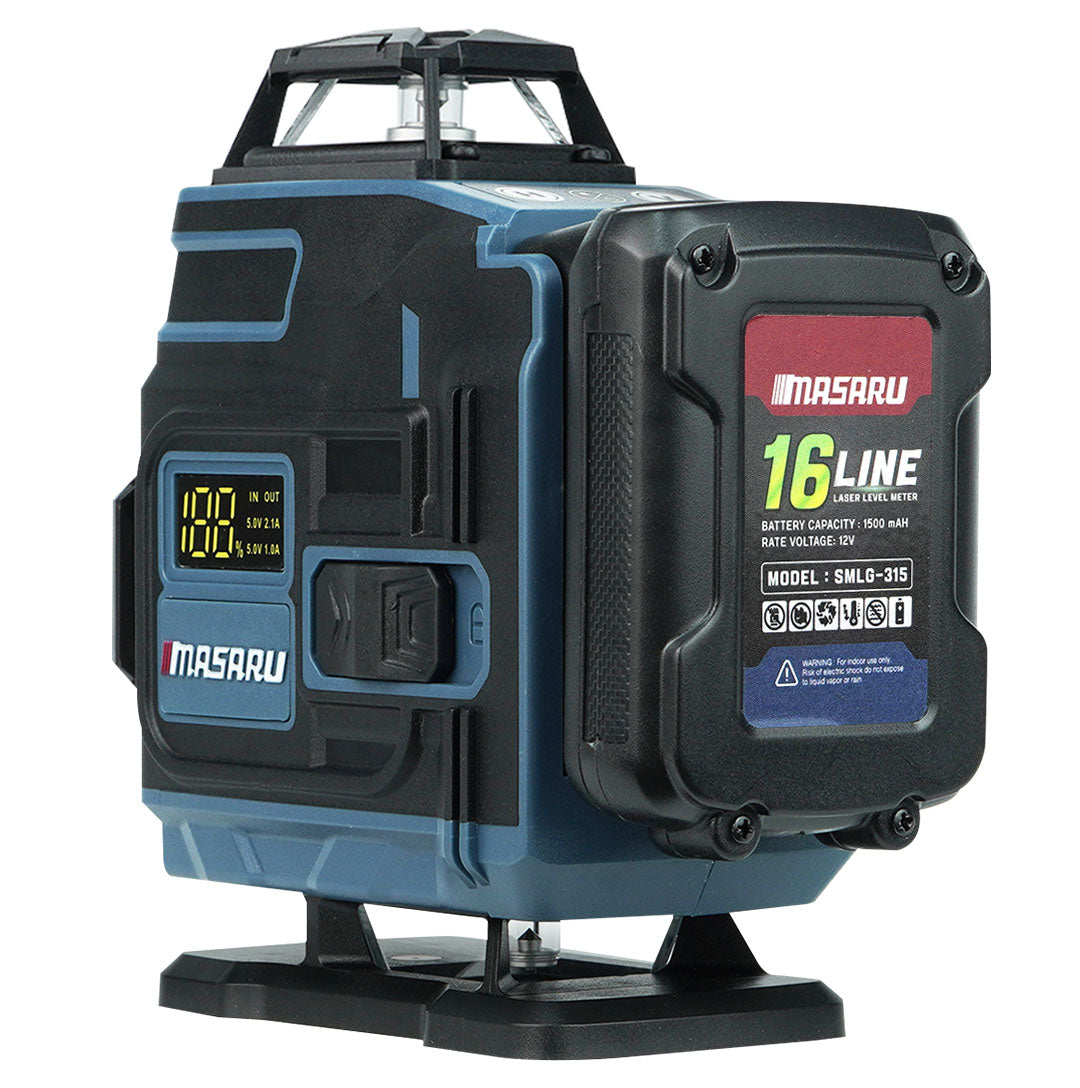 เครื่องวัดระดับเลเซอร์แบบแสงสีเขียว 16 เส้น (LASER LEVEL METER) SMLG-315