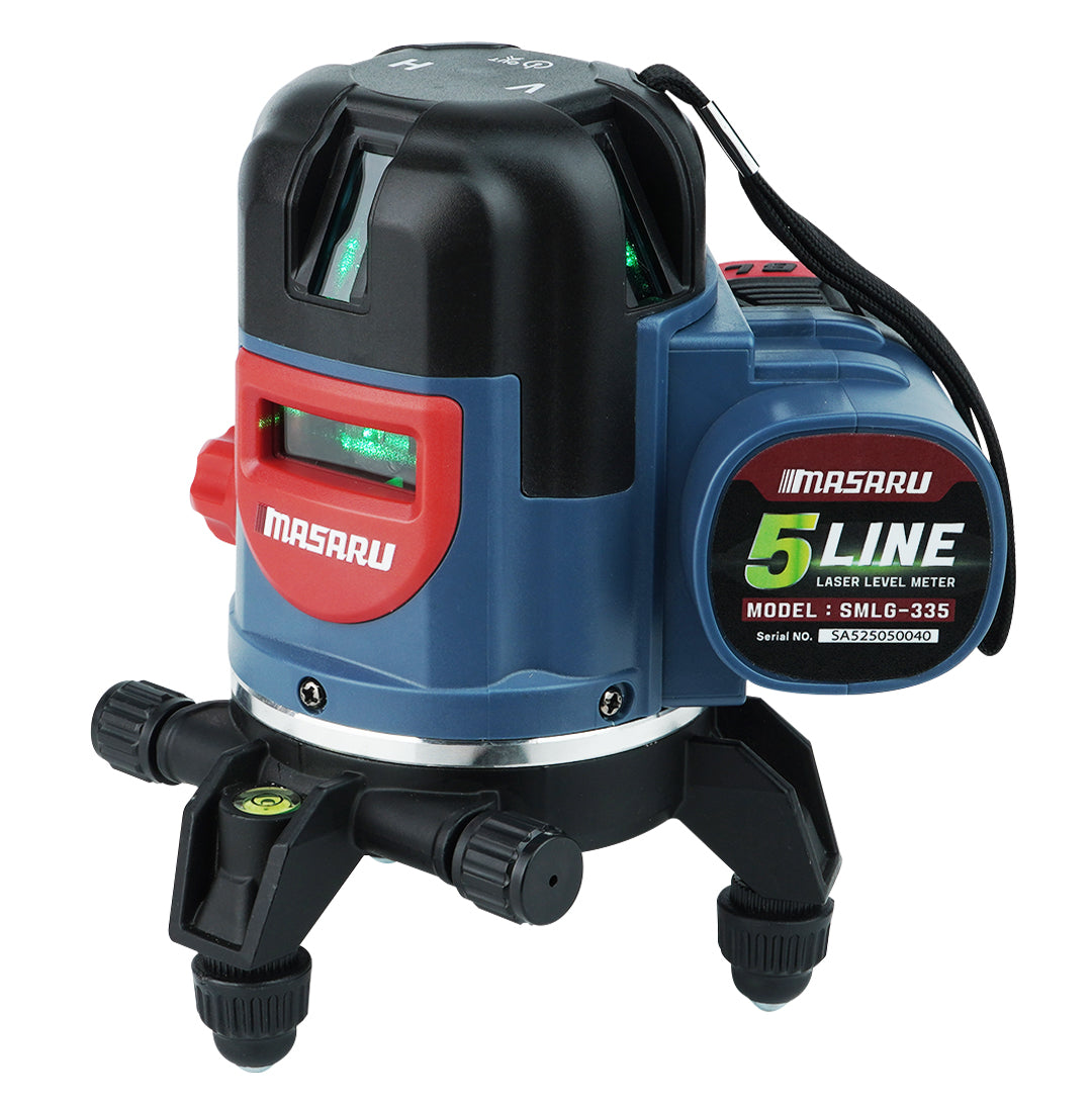 เครื่องวัดระดับเลเซอร์แบบแสงสีเขียว 5 เส้น (LASER LEVEL METER) SMLG-335